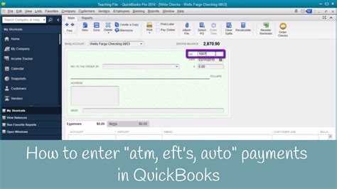 Go to the Banking tab. . Quickbooks atm locations